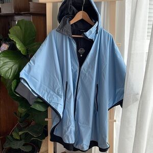 Light Blue Hooded Women's Jacket